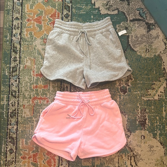 Cozy Women's Athletic Shorts in Gray and Pink - Picture 1 of 1